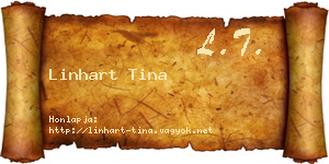 Linhart Tina névjegykártya